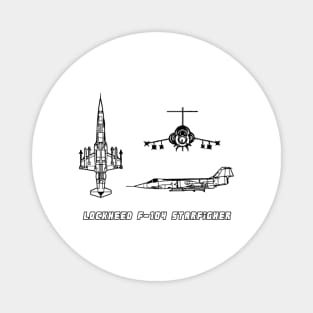 Lockheed F-104 Starfighter (black) Magnet